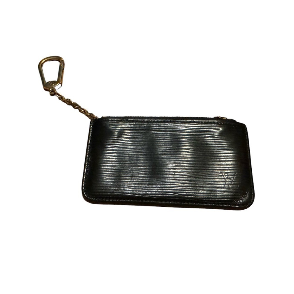 Louis Vuitton Black Leather Epi Noir Pochette